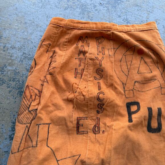 Vintage 1965 Purdue University Hand Drawn Senior Cord Skirt - Picture 5 of 10